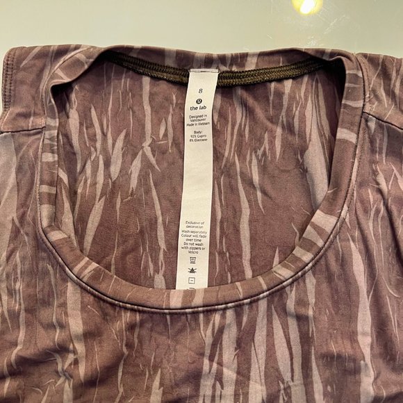 lululemon lab Flutter Racerback , Crease Print Silky Multi, Cupro, Size: 8 - Picture 3 of 7